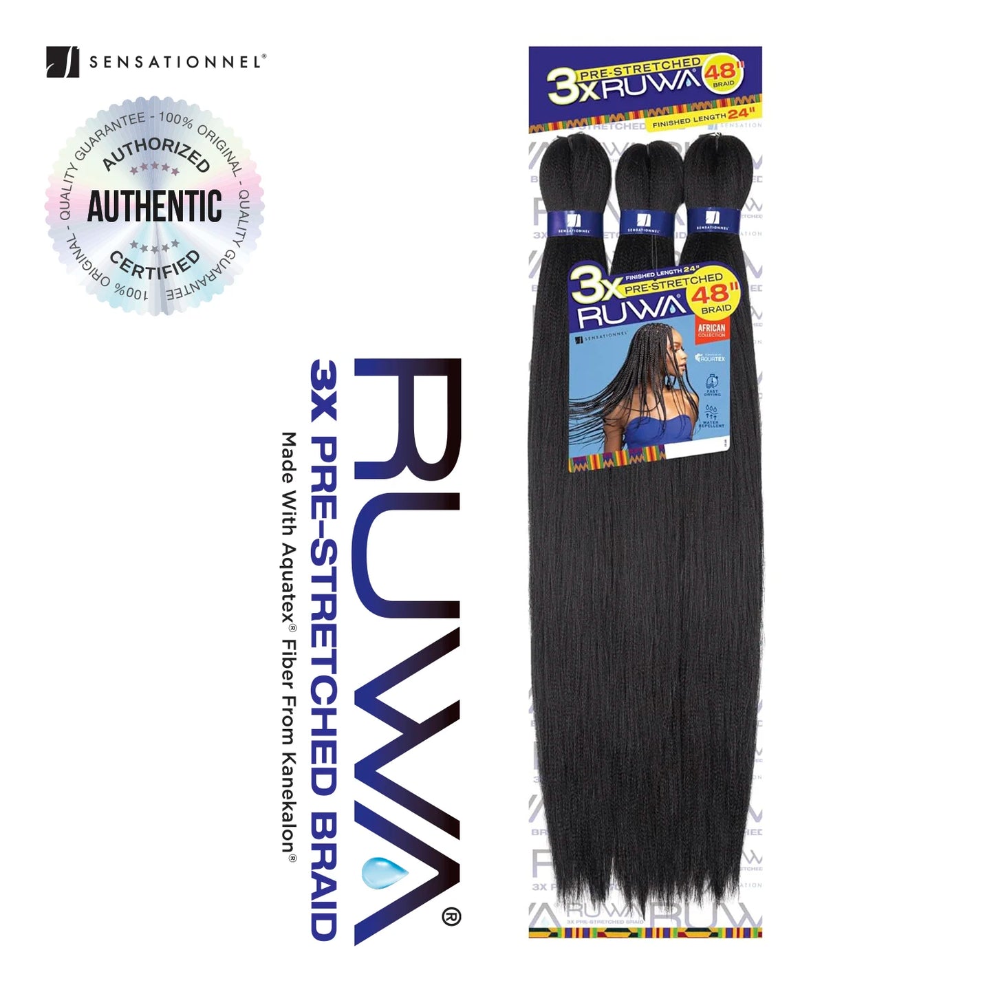 Synthetic Hair Braids Pre-Stretched Braid 24"