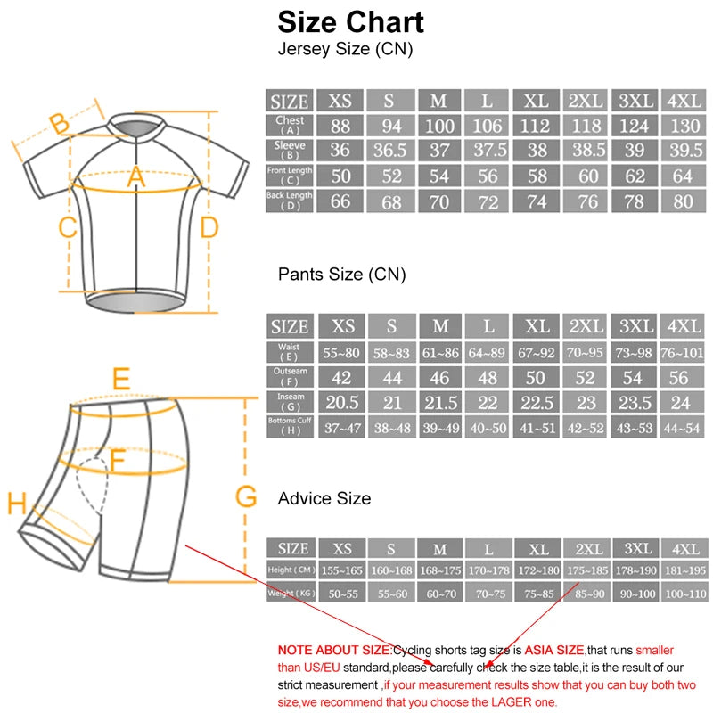 Pro Cycling Jersey Set