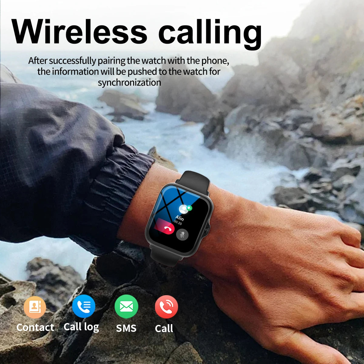 Smart watch with full touch screen