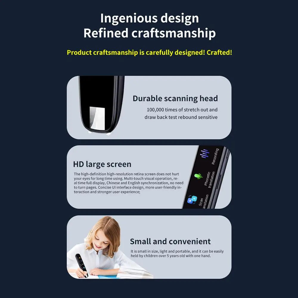 Intelligent Scanning Point Reading Translator Pen