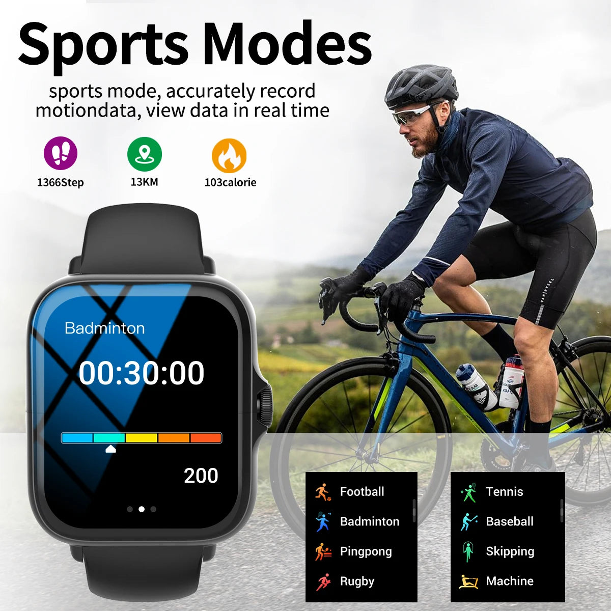 Smart watch with full touch screen