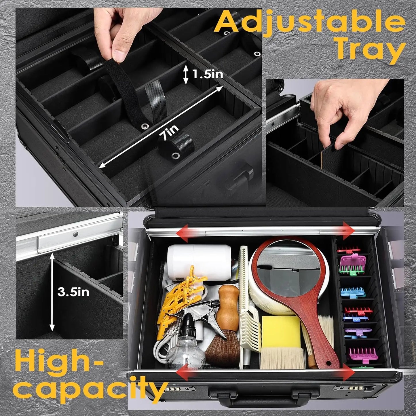 Barber Case with Sliding Tray