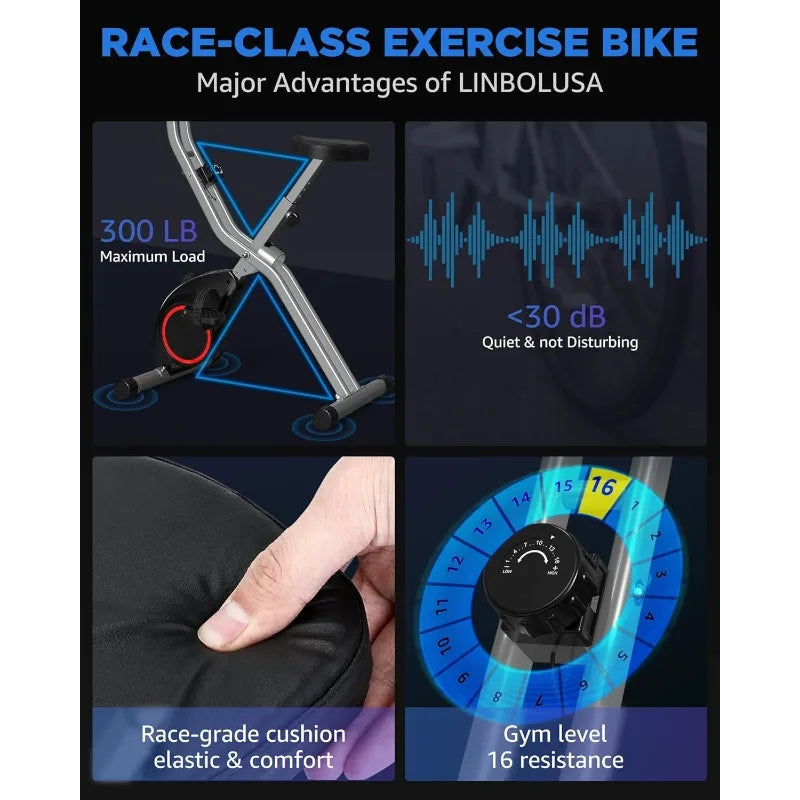 Lightweight 33LB Foldable Exercise Bike