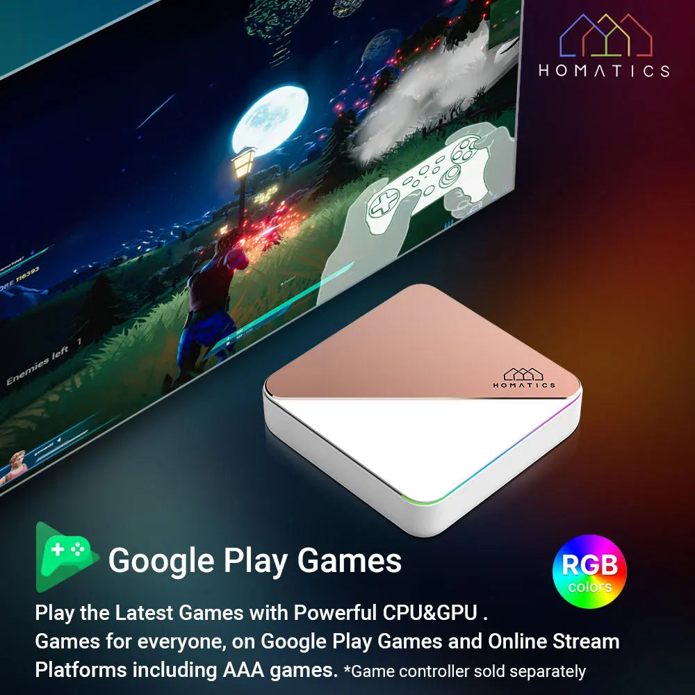 HOMATICS 4K Plus TV Box Wifi6 BT5.0