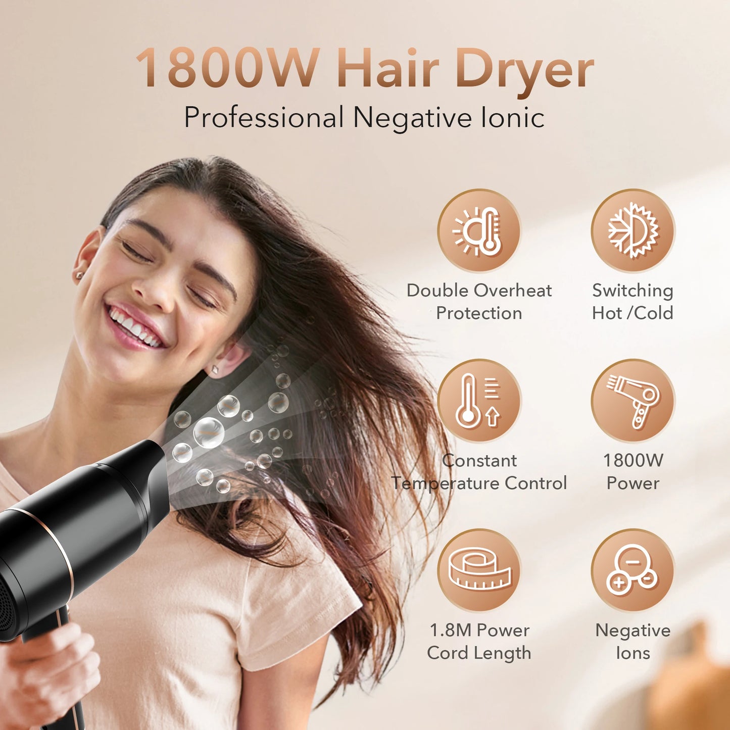 Negative Ion Constant Anion Hair Dryers