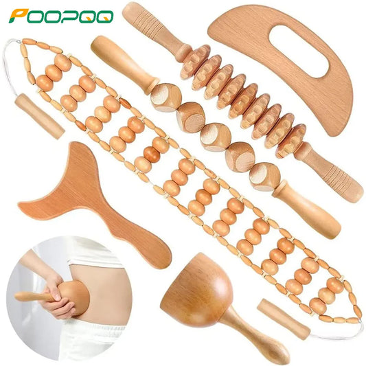 Wood Therapy Massage Tools Set
