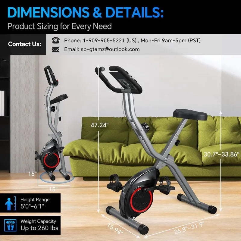 Lightweight 33LB Foldable Exercise Bike