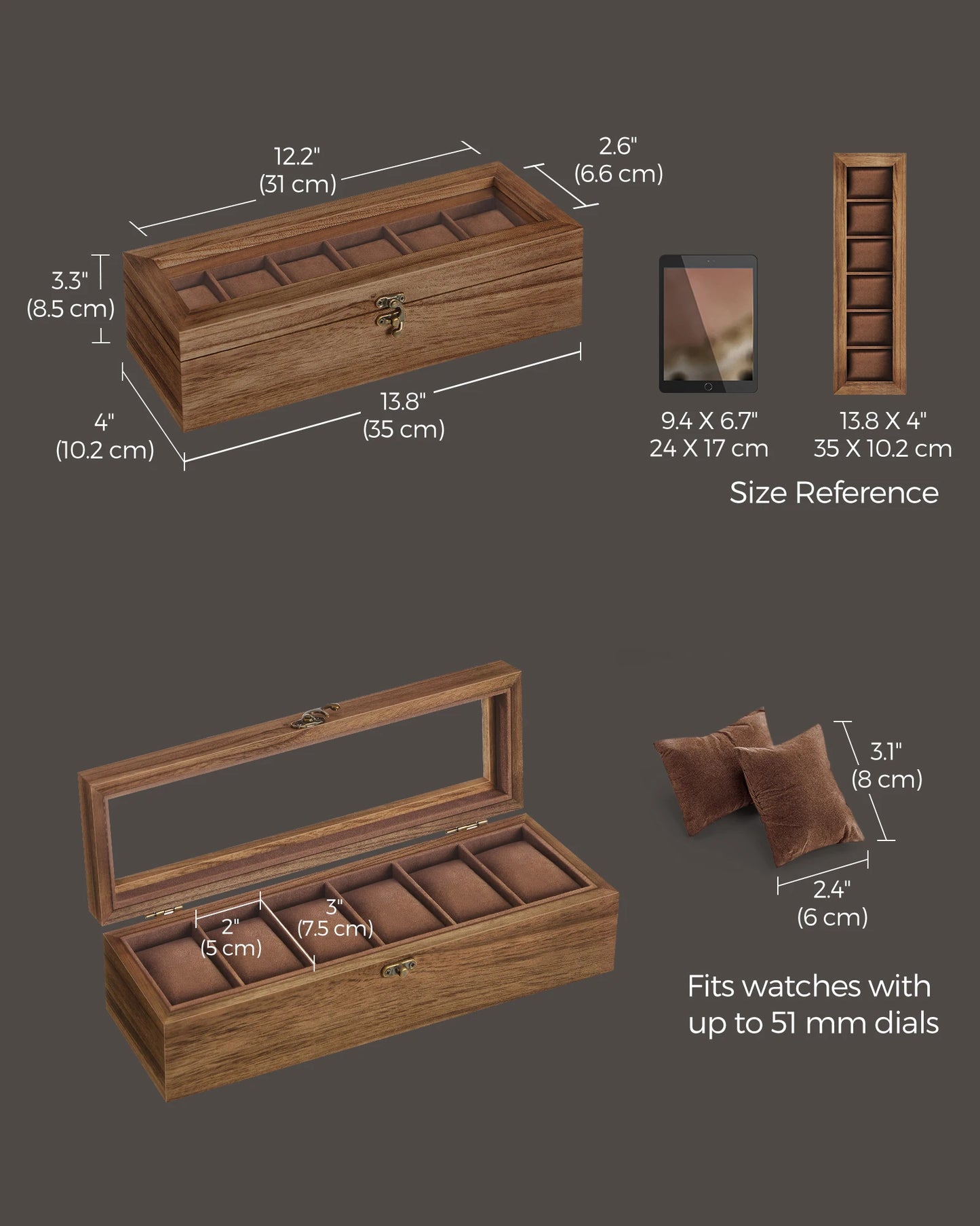 6-Slot Watch Case