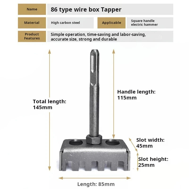Wire box tapper tool