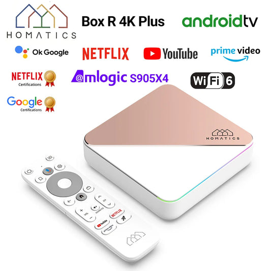 HOMATICS 4K Plus TV Box Wifi6 BT5.0